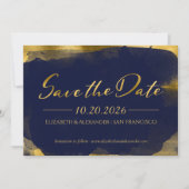 Mariage Abstrait Enregistrer la date Invitations | (Devant)