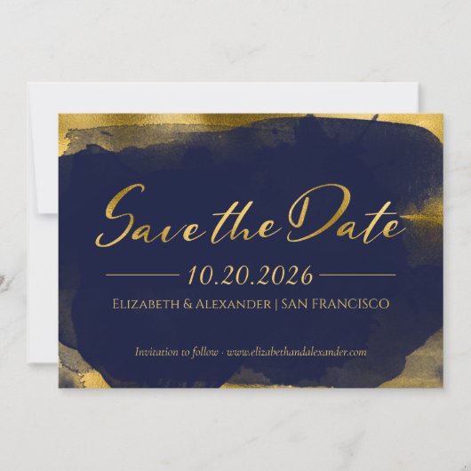 Mariage Abstrait Enregistrer la date Invitations | (Devant)