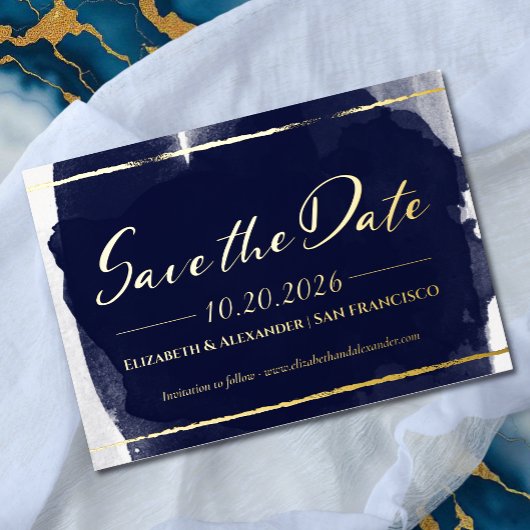 Mariage Abstrait Enregistrer la date Invitations |