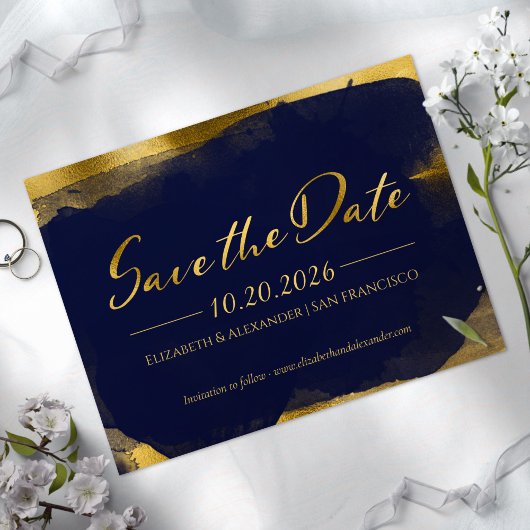Mariage Abstrait Enregistrer la date Invitations |