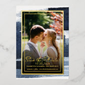 Mariage Abstrait Enregistrer la date Invitations | (Recto)