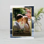 Mariage Abstrait Enregistrer la date Invitations | (Debout devant)