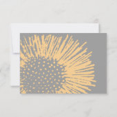 Mariage Abstrait jaune et gris RSVP (Dos)