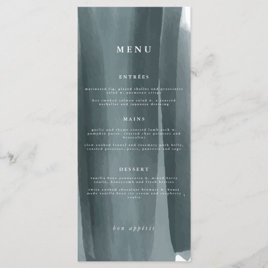 Mariage Abstrait moderne | Menu (Devant)