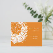 Mariage Abstrait orange et blanc RSVP (Debout devant)