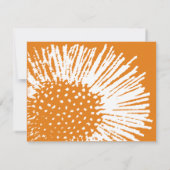 Mariage Abstrait orange et blanc RSVP (Dos)