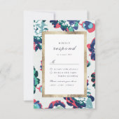 Mariage abstrait vert classique moderne RSVP (Devant)