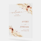 Mariage acrylique Affiche de bienvenue, Mariage de (Angle)