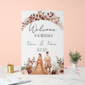 Mariage acrylique brun floral (Mariage)