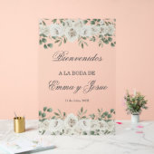 Mariage acrylique Mot de bienvenue en espagnol (Mariage)