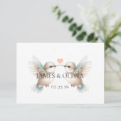 Mariage adorable Ajouter photo Code QR Carte RSVP (Debout devant)