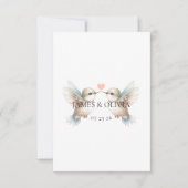 Mariage adorable Ajouter photo Code QR Cartes RSVP (Devant)