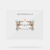 Mariage adorable mignon colibri (Recto)