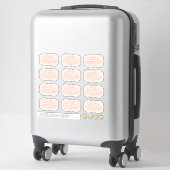 Mariage Adresse Invité Sticker Support en terre cu (Sur valise)