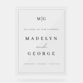 Mariage Affiche de bienvenue Modèle simple minimal (Recto)