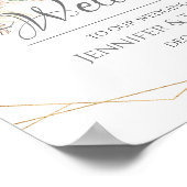 Mariage Affiche de bienvenue Roses Blush (Coin)