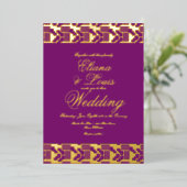 Mariage Africain Marquage Pressing Foil Invitation (Debout devant)