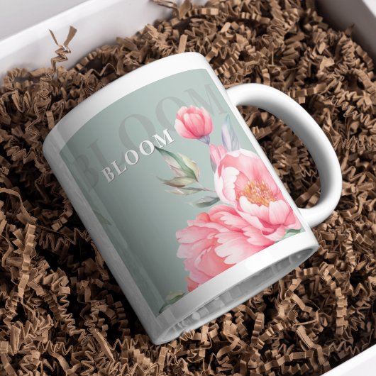 Mariage & Aïd | Mug géant Rose Pivoine et Vert Sau