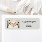 Mariage Ajouter une étiquette d'adresse de retour  (En situation)