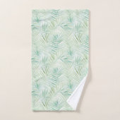 Mariage Aloha Feuilles Tropicales Vertes (Serviette à main)