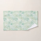 Mariage Aloha Feuilles Tropicales Vertes (Serviette à main)
