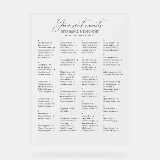 Mariage alphabétique élégant (Recto)