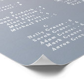 Mariage alphabétique rose et bleu, tableau de sièg (Coin)