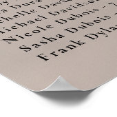 Mariage Alphabétique Tableau de sièges photo (Coin)