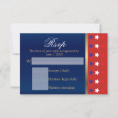 Mariage Américain Patriotique - RSVP (Dos)
