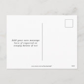 mariage amour et merci photo carte postale lavande (Dos)