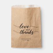 Mariage Amour et merci Script Custom Traite sacs (Devant)