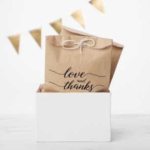 Mariage Amour et merci Script Custom Traite sacs