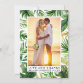 Mariage Amour Merci Watercolor Tropical Greenery (Devant)