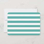 Mariage Ancre nautique Turquoise or RSVP (Dos)