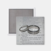 Mariage Anneaux Bible Verse Magnet (Recto/Verso)