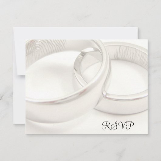 Mariage Anneaux Mariage Cartes RSVP (Devant)