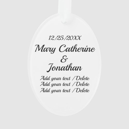 Mariage, Anniversaire, 1er Noël, Affaires (dos)