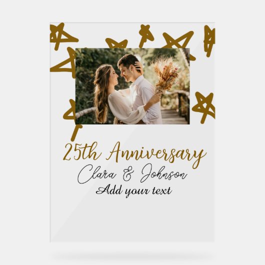 Mariage Anniversaire ajouter nom année image or ét (Recto)