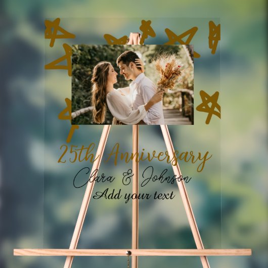 Mariage Anniversaire ajouter nom année image or ét (Neutre)
