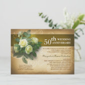 mariage anniversaire belle invitations vintages (Debout devant)