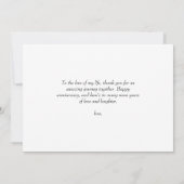 Mariage Anniversaire Carte photo moderne (Dos)