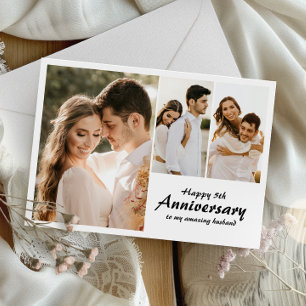Mariage Anniversaire Carte photo moderne