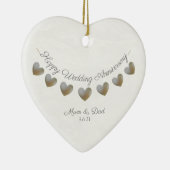 Mariage Anniversaire coeur maman et papa ornement (Droite)