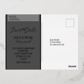 Mariage Anniversaire Foil Invitation Carte postale (Verso)