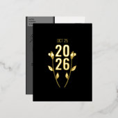 Mariage Anniversaire Foil Invitation Carte postale (Recto/Verso)