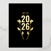 Mariage Anniversaire Foil Invitation Carte postale (Recto)