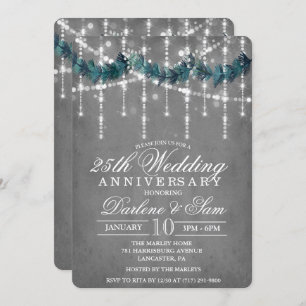 Mariage Anniversaire Invitation de la fête d'hiver
