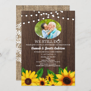 Mariage anniversaire invitation Tournesol photo