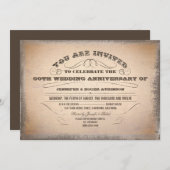 mariage anniversaire Invitations vintages de typog (Devant / Derrière)