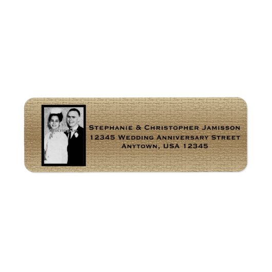 Mariage Anniversaire Nom de la photo et Étiquette  (Devant)